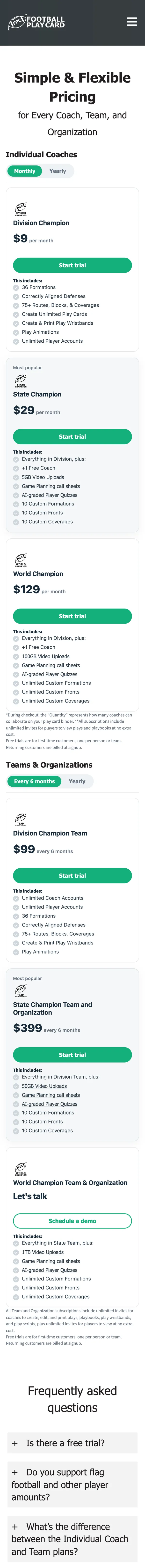 Football Play Card Shopify store designed and built by Expert101